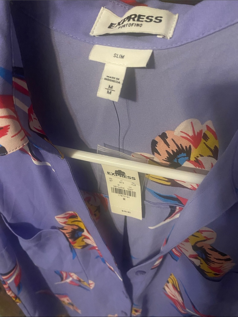 Express floral Portofino blouse NWT - Picture 2 of 2